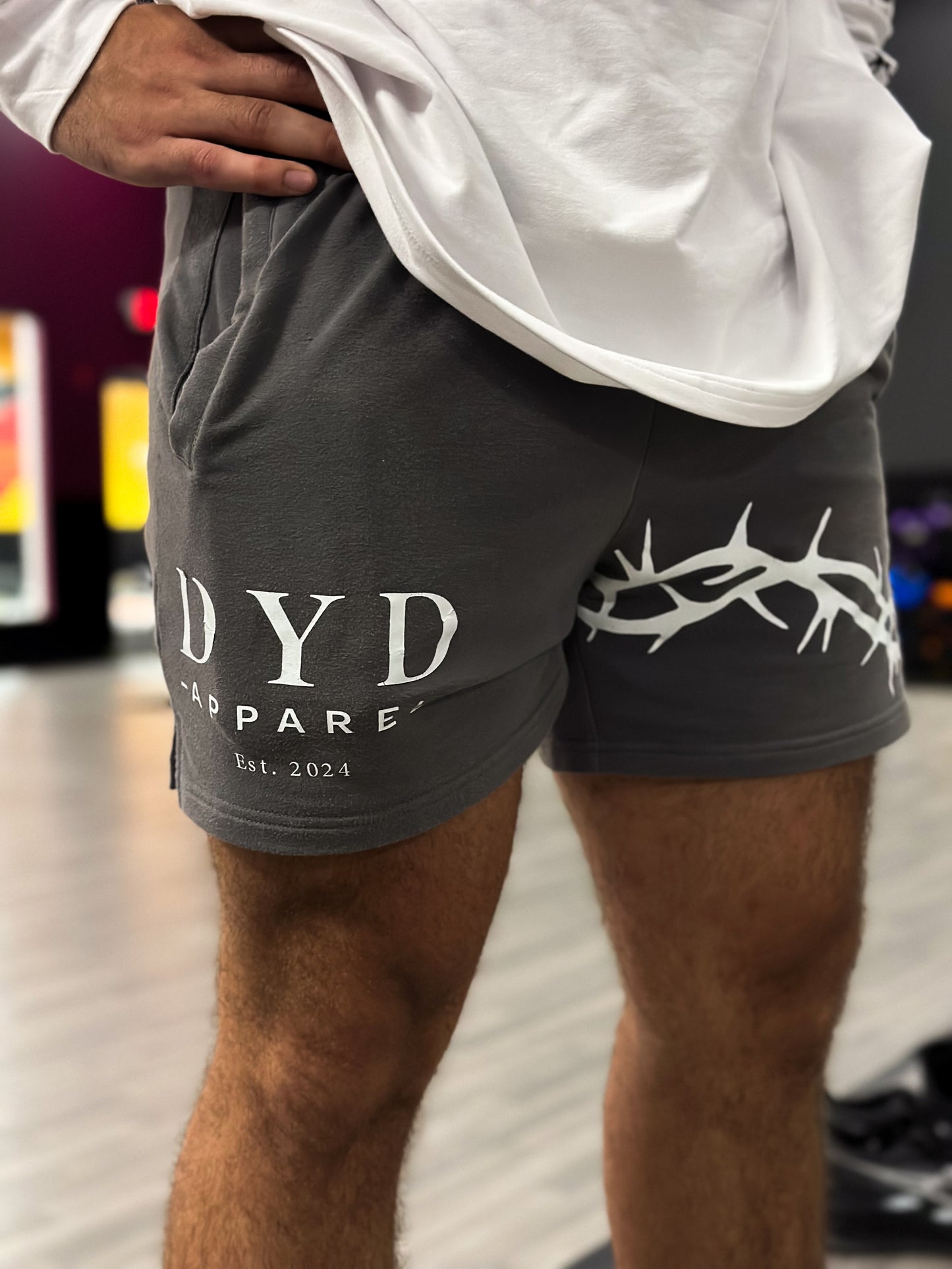DYD "Crown of Thorns" 5” Inseam Gym Shorts